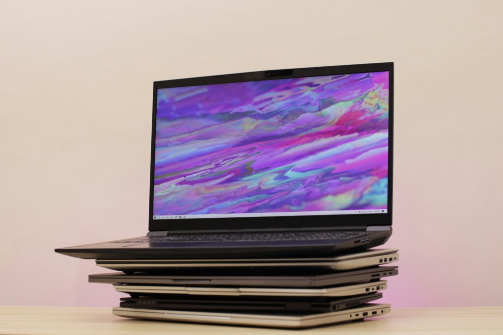 pile of gaming laptops